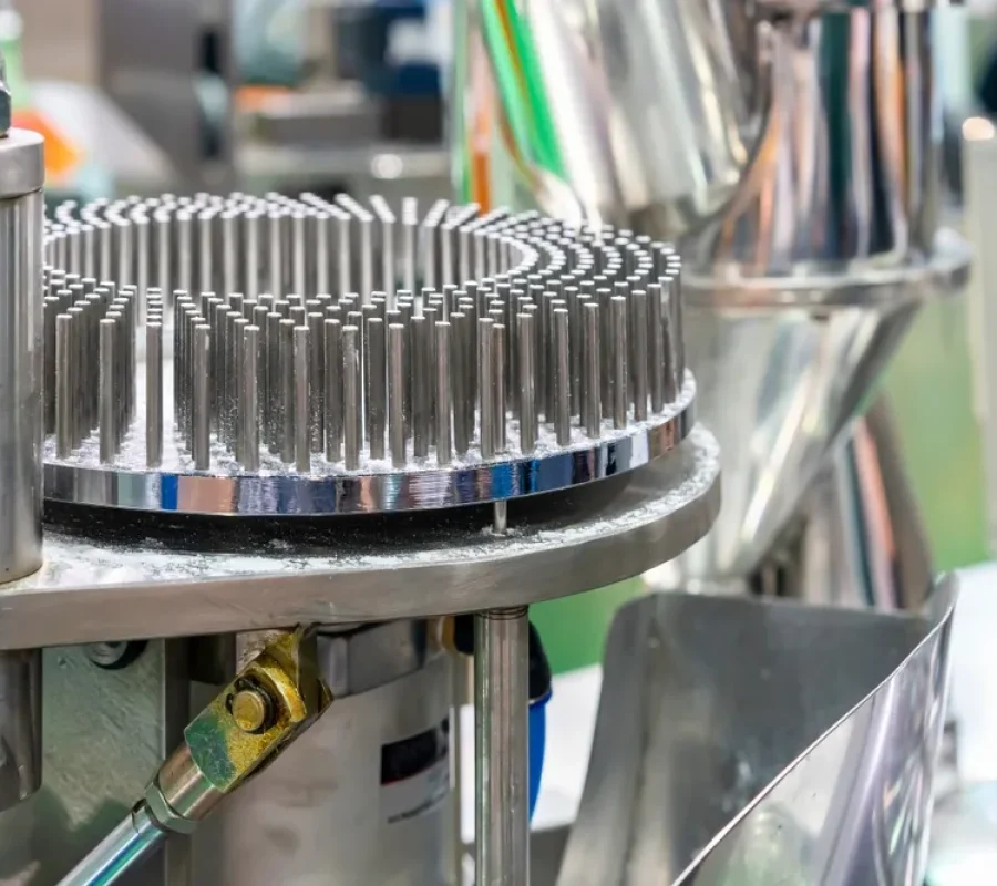 Medical-device component under optical inspection